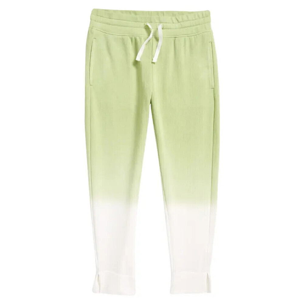 Zella Girl Kids Ombré Crop Jogger Pants In Green Stem Size S 7/8